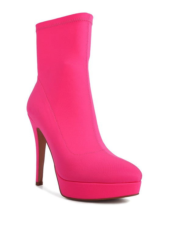 Patotie High Heeled Lycra Ankle Boot - Tigbul's Variety Fashion Shop