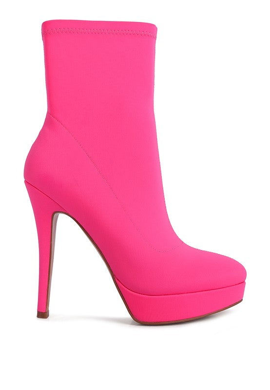 Patotie High Heeled Lycra Ankle Boot - Tigbul's Variety Fashion Shop