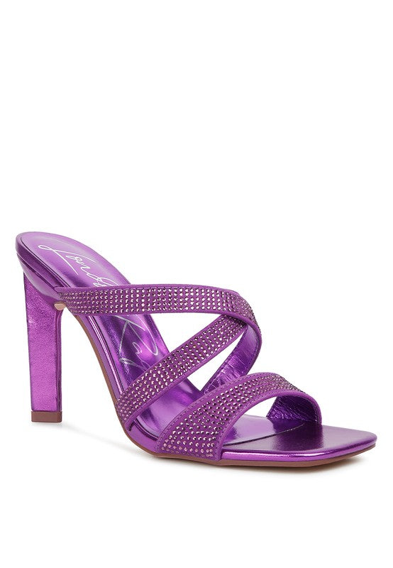 Wapit Rhinestone Embellished Straps Sandals - Tigbul's Variety Fashion Shop
