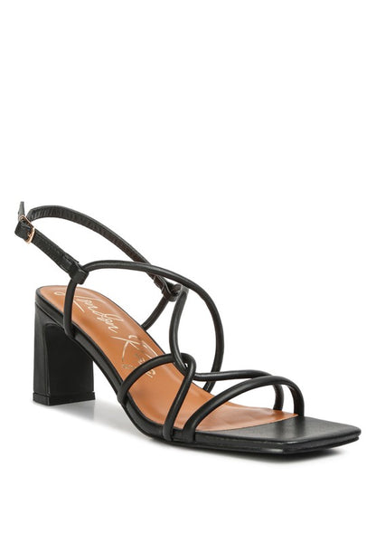 Andrea Knotted Straps Block Heeled Sandals - Tigbuls Variety Fashion