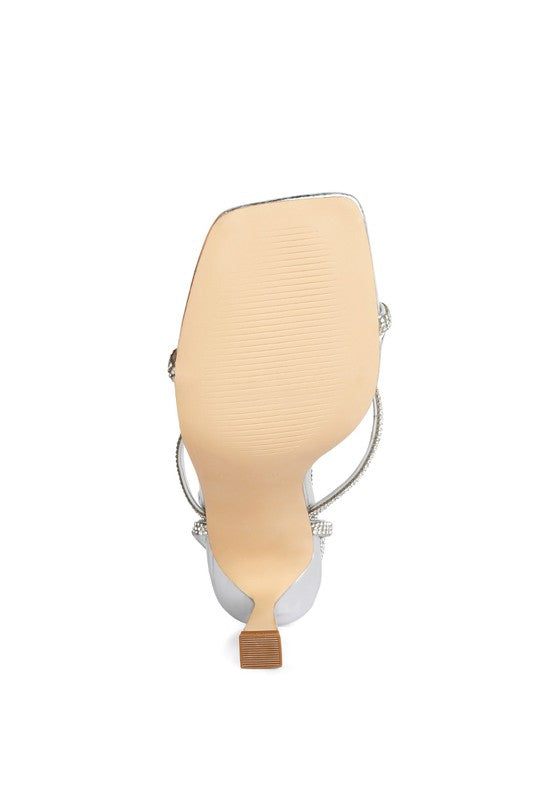 Crush It Diamante Mid Heel Sandal - Tigbul's Variety Fashion Shop