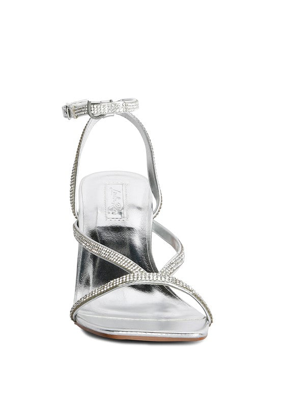 Crush It Diamante Mid Heel Sandal - Tigbul's Variety Fashion Shop