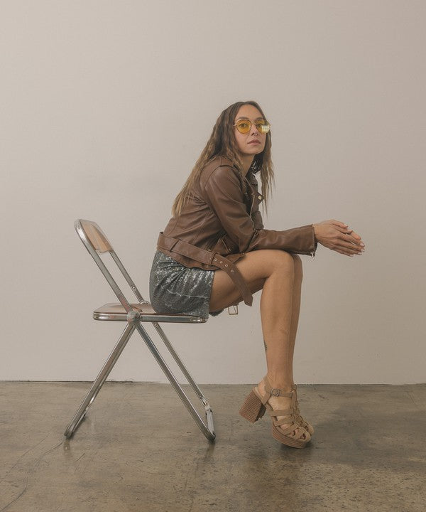 Oasis Society Hailee - Gladiator Platform Heel Sandals, Khaki - Tigbul's Variety Fashion Shop