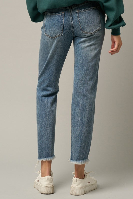 Ripped Straight Jeans - Tigbul's Variety Fashion Shop