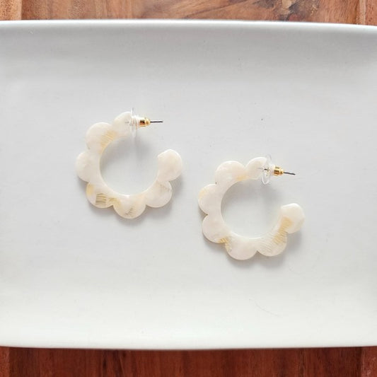Flora Hoops - Cream - Tigbul's Variety Fashion Shop