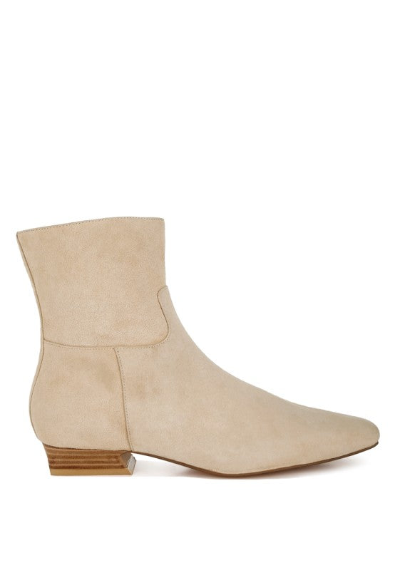 Hakra Flared Heel Suede Boots - Tigbul's Variety Fashion Shop