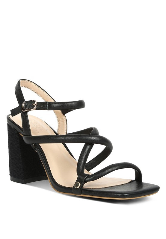 Artha Open Square Toe Block Heel Sandals - Tigbuls Variety Fashion