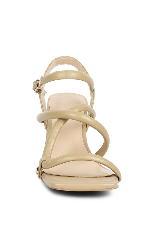 Artha Open Square Toe Block Heel Sandals - Tigbuls Variety Fashion