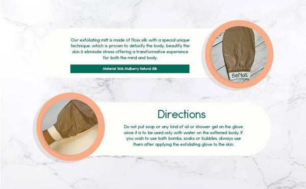 Silk Exfoliating Bath Gloves -Soft Silk - Tigbul's Variety Fashion Shop