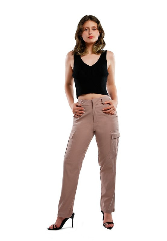 Casual High Waist Straight Pants - Tigbul's Variety Fashion Shop