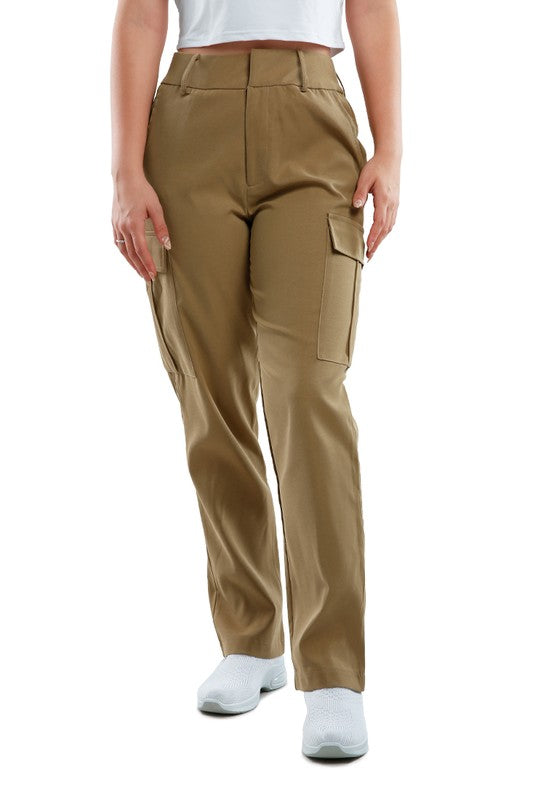 Casual High Waist Straight Pants - Tigbul's Variety Fashion Shop