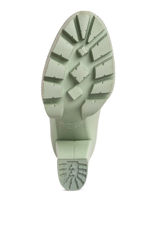 Corinne Chain Embellished Chunky Loafers - Tigbul's Variety Fashion Shop