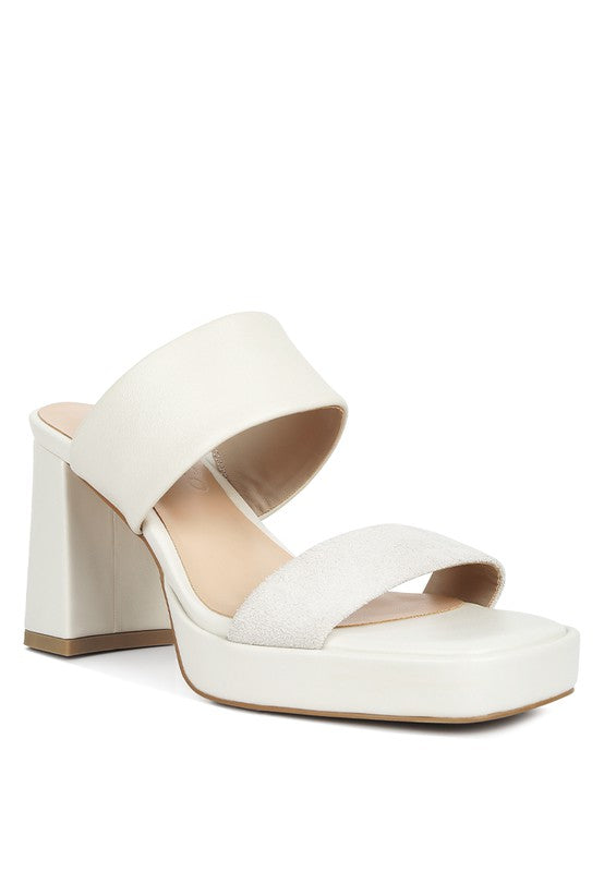 Slip On Genuine Suede and Leather Platform Sandals - Tigbul's Variety Fashion Shop