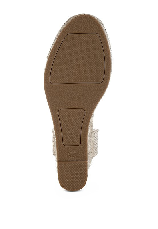 Sea Breeze Woven Lace-Up Espadrille Wedges - Tigbul's Variety Fashion Shop