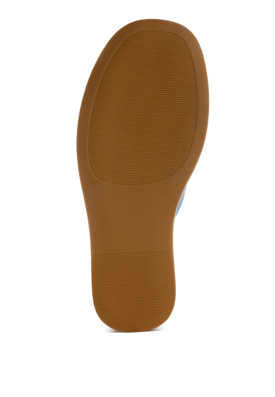 Karbi Denim Flatform Slip Ons - Tigbul's Variety Fashion Shop
