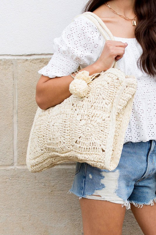 Straw Traveler Tote - Tigbul's Variety Fashion Shop