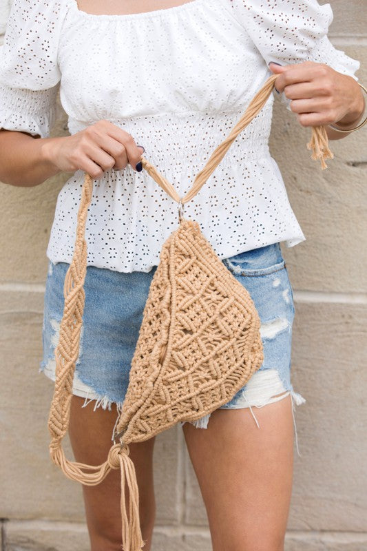 Macrame Sling Bag - Tigbul's Variety Fashion Shop