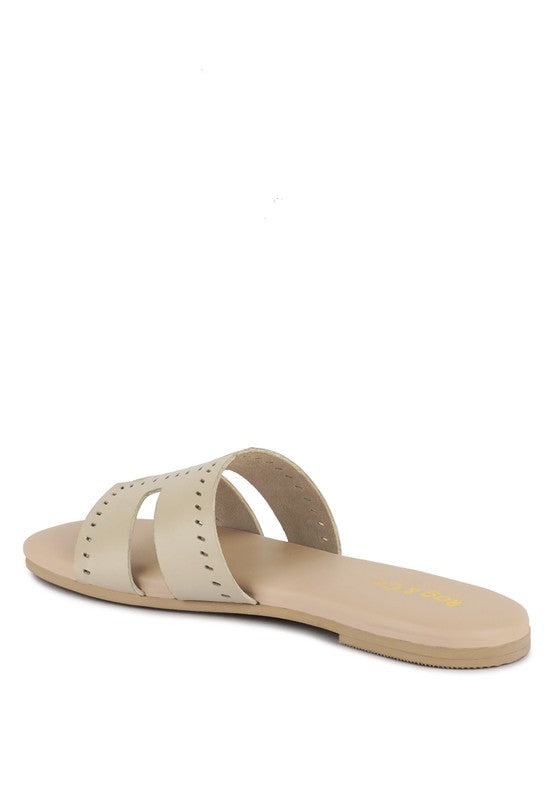 IVANKA Cut Out Slip On Sandals - Tigbul's Variety Fashion Shop