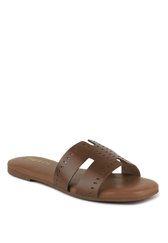 IVANKA Cut Out Slip On Sandals - Tigbul's Variety Fashion Shop