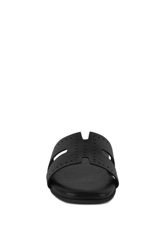 IVANKA Cut Out Slip On Sandals - Tigbul's Variety Fashion Shop