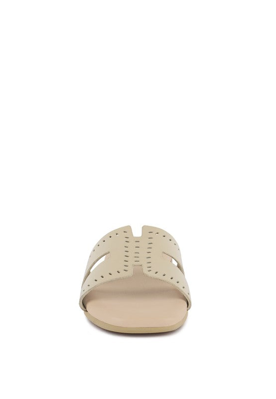 IVANKA Cut Out Slip On Sandals - Tigbul's Variety Fashion Shop