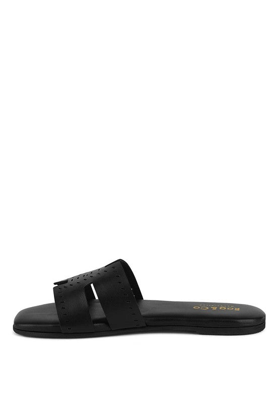 IVANKA Cut Out Slip On Sandals - Tigbul's Variety Fashion Shop