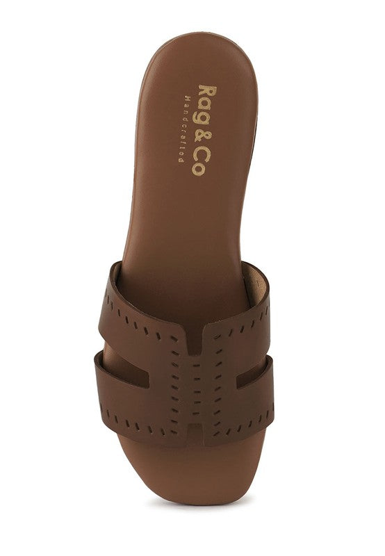 IVANKA Cut Out Slip On Sandals - Tigbul's Variety Fashion Shop