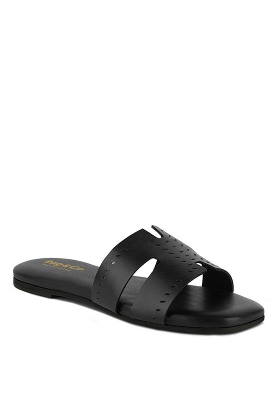 IVANKA Cut Out Slip On Sandals - Tigbul's Variety Fashion Shop