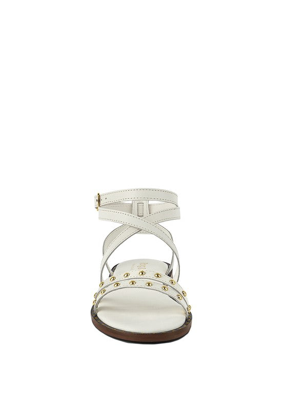 CORRIANE Studs Embellishment Strappy Sandals - Tigbul's Variety Fashion Shop