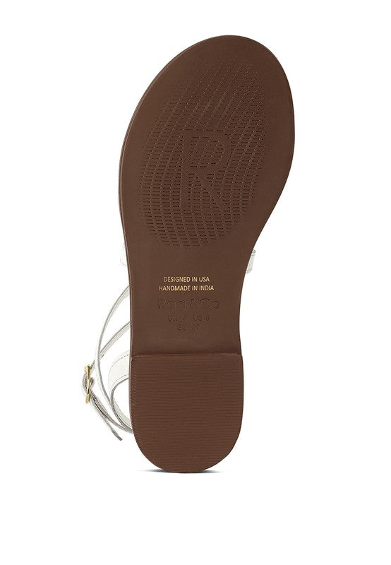 CORRIANE Studs Embellishment Strappy Sandals - Tigbul's Variety Fashion Shop