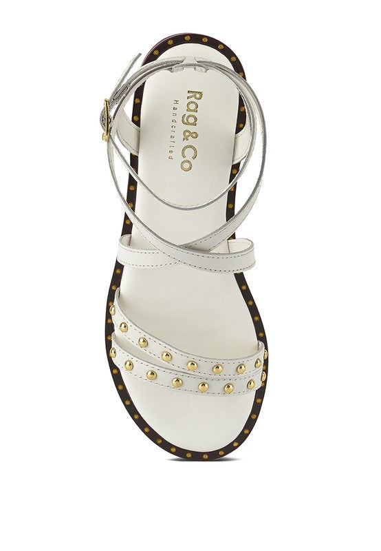 CORRIANE Studs Embellishment Strappy Sandals - Tigbul's Variety Fashion Shop