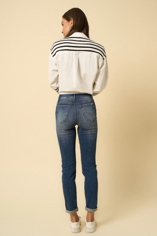 Destroyed Boyfriend Jeans - Tigbul's Variety Fashion Shop