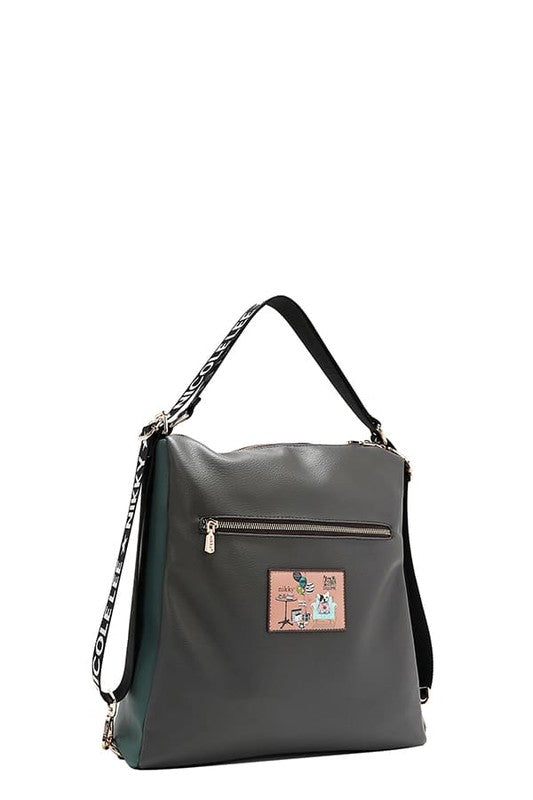 Nicole Lee USA Multifunction Adjustable Strap Eco-Leather Backpack - Tigbul's Variety Fashion Shop