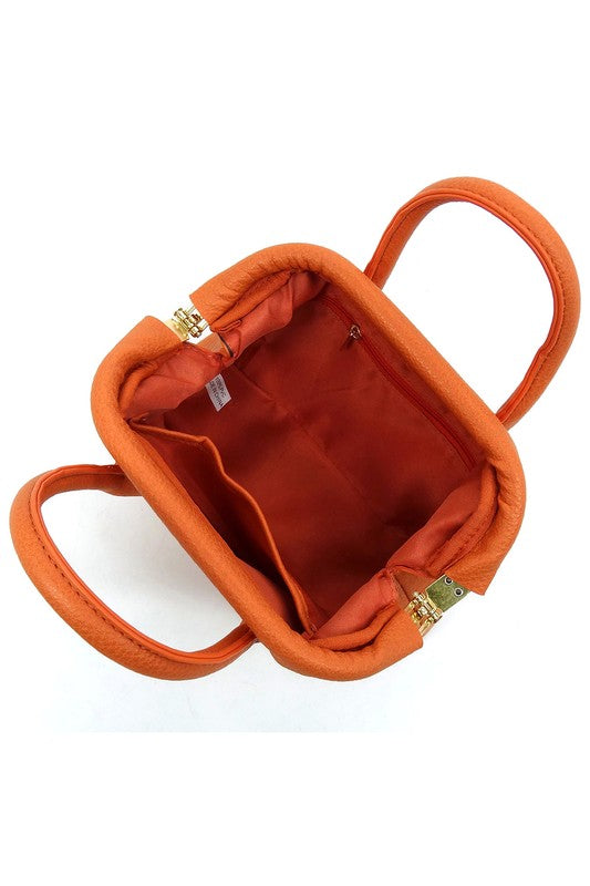 Spring Frame Doctors Satchel Crossbody Bag - Tigbul's Variety Fashion Shop