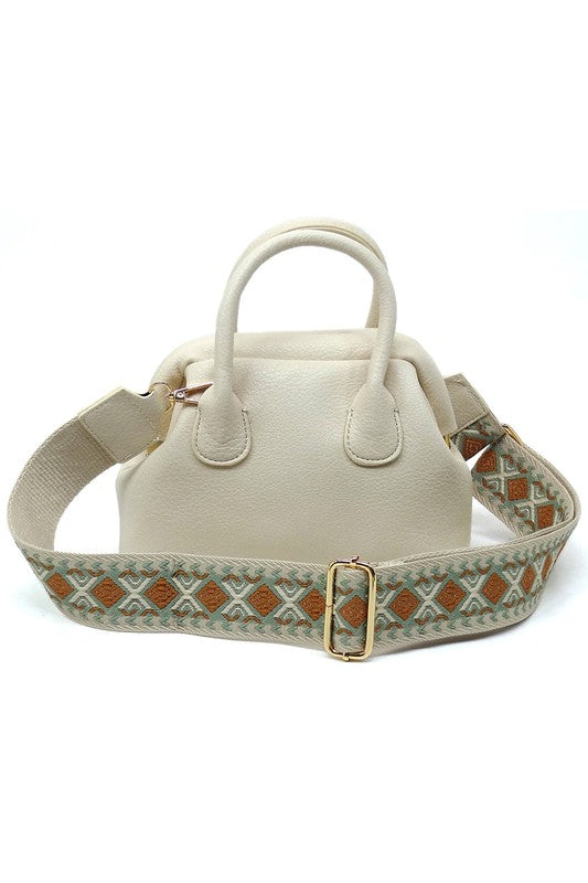 Spring Frame Doctors Satchel Crossbody Bag - Tigbul's Variety Fashion Shop