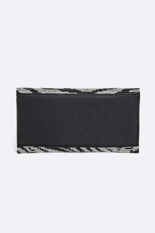 Rhinestone Animal Print Convertible Clutch - Tigbul's Variety Fashion Shop