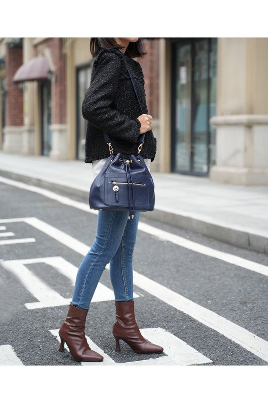 MKF Larissa Bucket Handbag with Wallet by Mia K - Tigbul's Variety Fashion Shop
