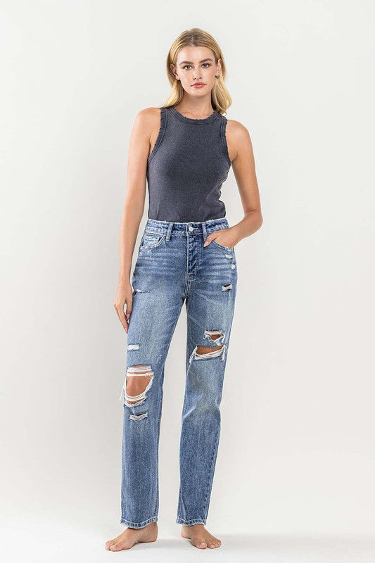 90'S Vintage Slim Straight Jean - Tigbul's Variety Fashion Shop