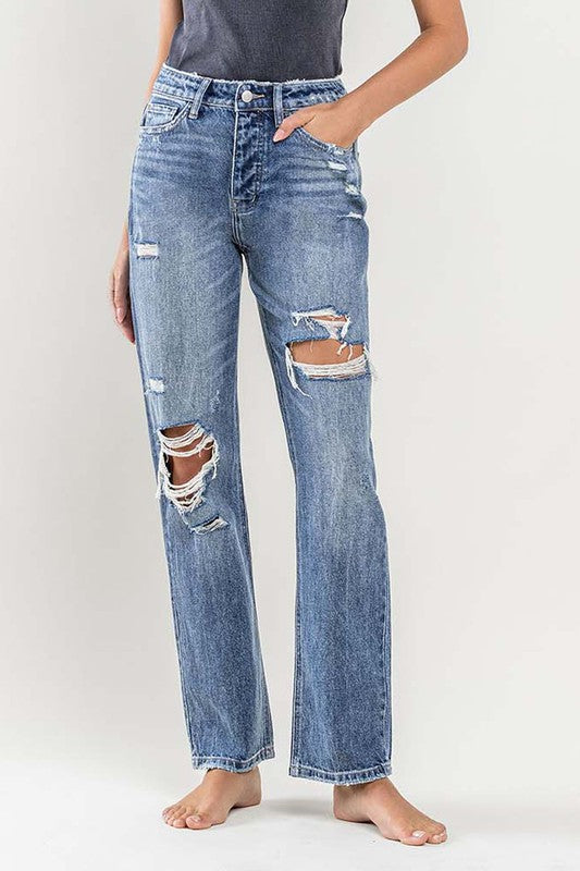 90'S Vintage Slim Straight Jean - Tigbul's Variety Fashion Shop