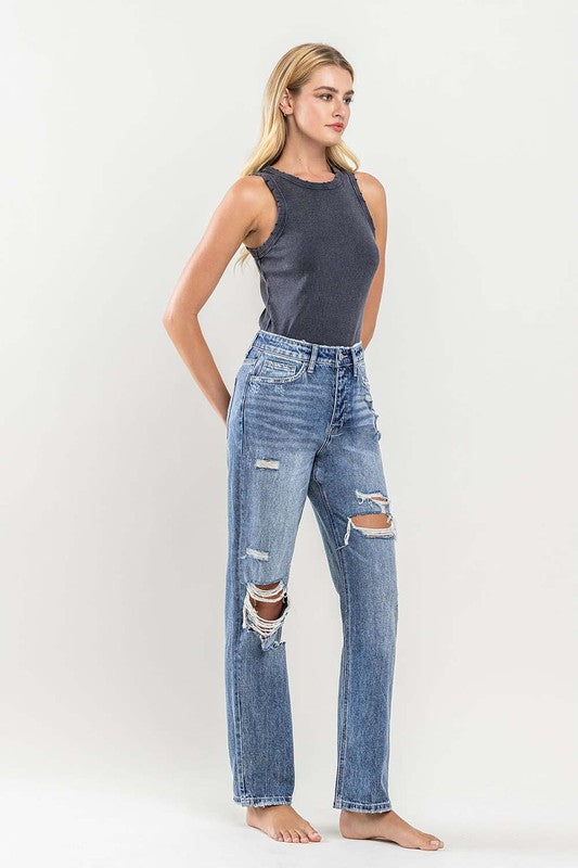90'S Vintage Slim Straight Jean - Tigbul's Variety Fashion Shop