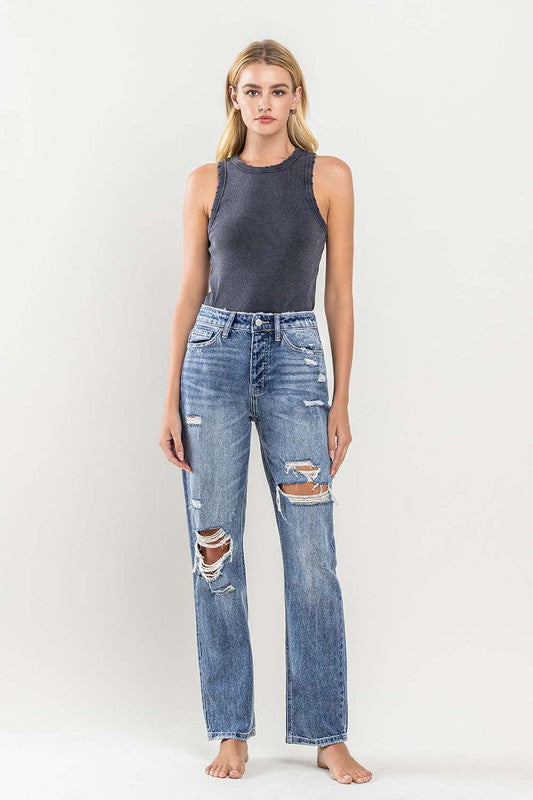 90'S Vintage Slim Straight Jean - Tigbul's Variety Fashion Shop