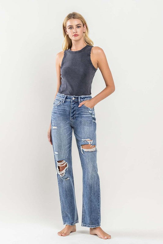 90'S Vintage Slim Straight Jean - Tigbul's Variety Fashion Shop