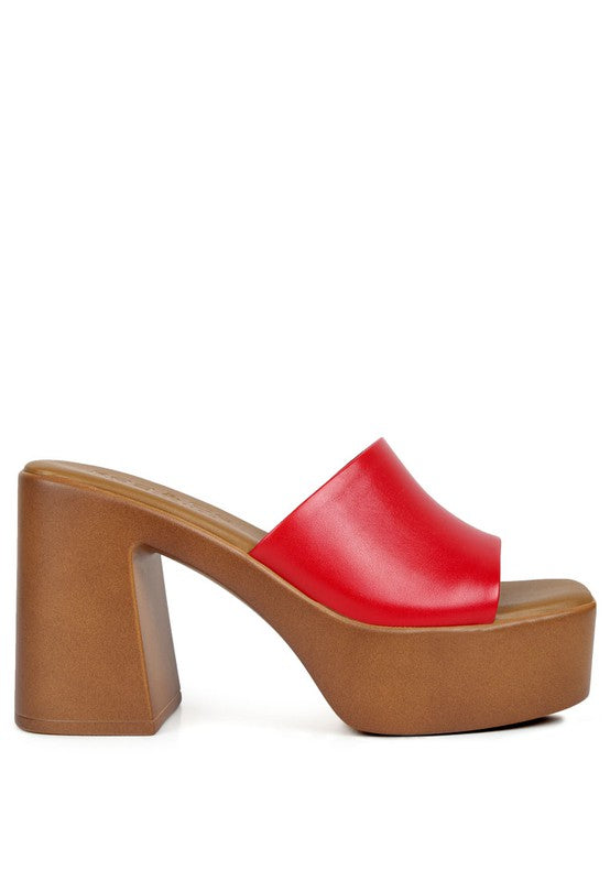 Rag & Co Scandal Slip-On Block Heel Sandals - Tigbul's Variety Fashion Shop