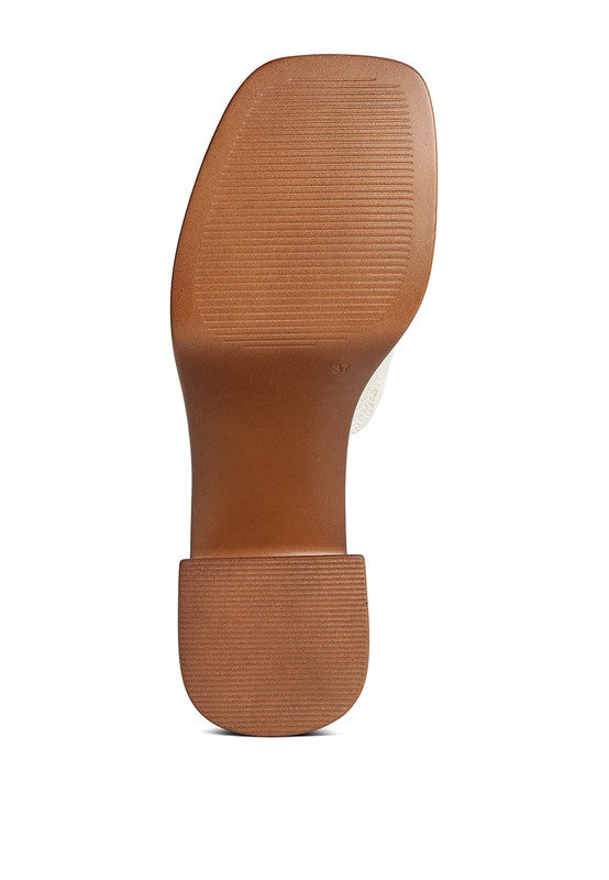 Rag & Co Scandal Slip-On Block Heel Sandals - Tigbul's Variety Fashion Shop