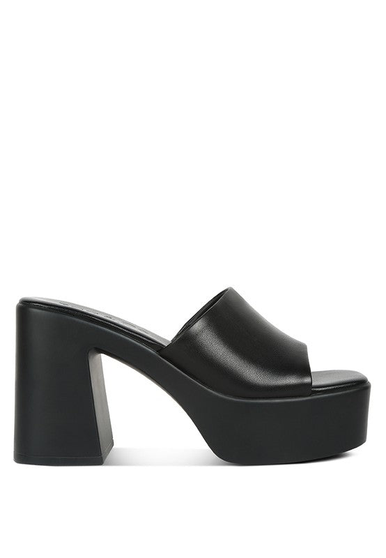 Rag & Co Scandal Slip-On Block Heel Sandals - Tigbul's Variety Fashion Shop