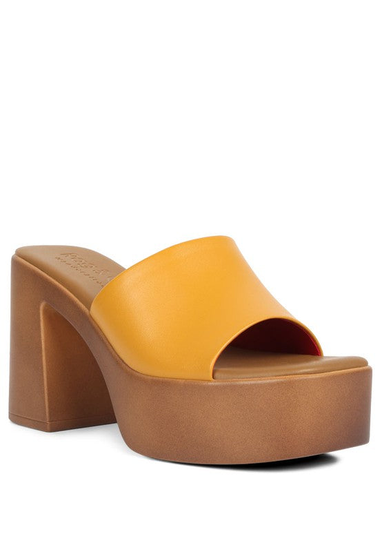 Rag & Co Scandal Slip-On Block Heel Sandals - Tigbul's Variety Fashion Shop