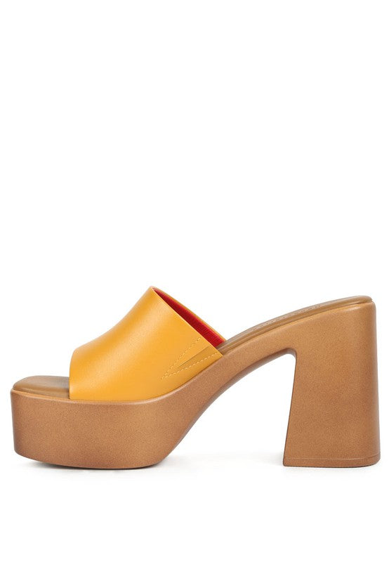 Rag & Co Scandal Slip-On Block Heel Sandals - Tigbul's Variety Fashion Shop