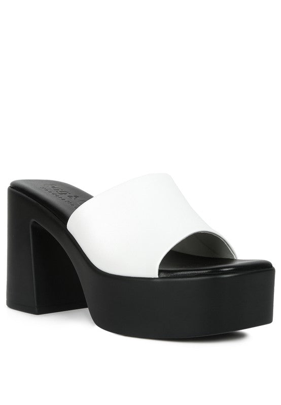 Rag & Co Scandal Slip-On Block Heel Sandals - Tigbul's Variety Fashion Shop
