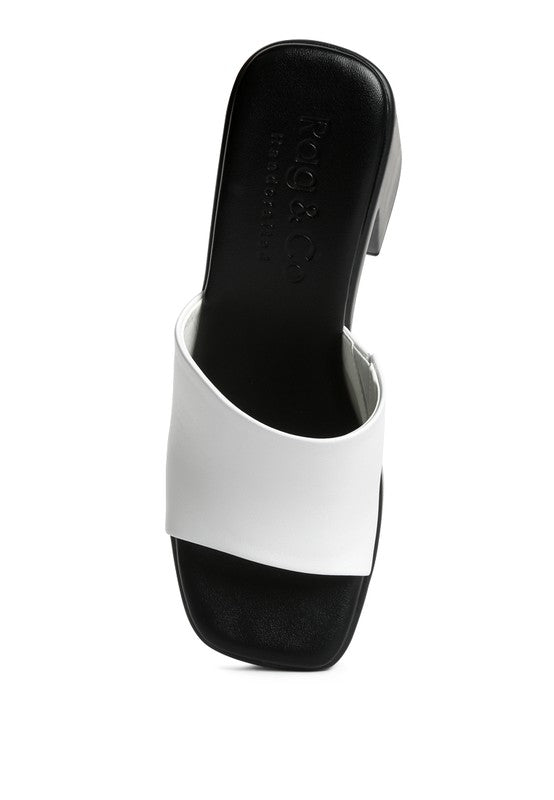 Rag & Co Scandal Slip-On Block Heel Sandals - Tigbul's Variety Fashion Shop