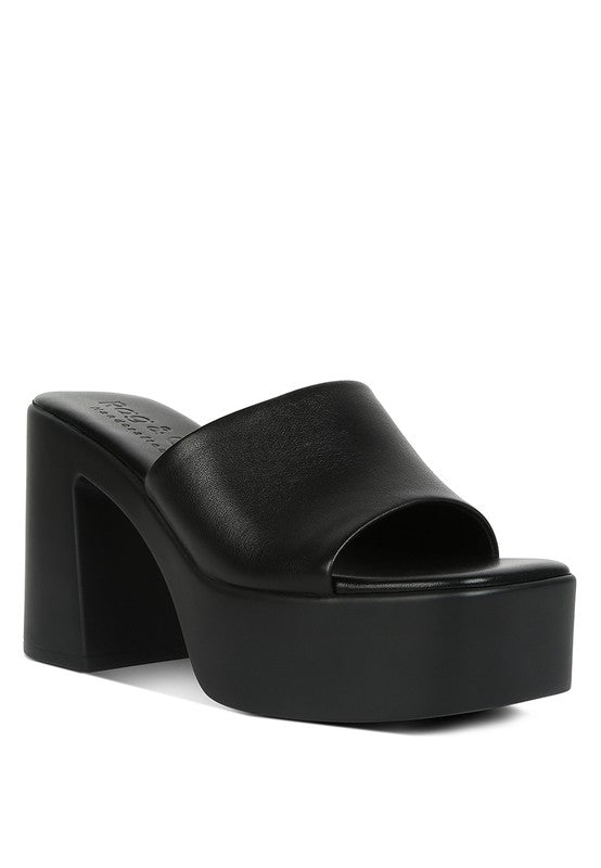 Rag & Co Scandal Slip-On Block Heel Sandals - Tigbul's Variety Fashion Shop